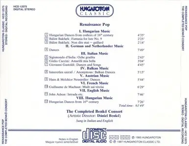 Benko Consort - Renaissance Pop (1985, CD 1997)