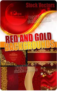 Red and gold backgrounds - Stock Vectors