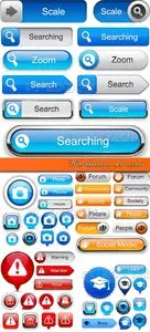 Web buttons set vector