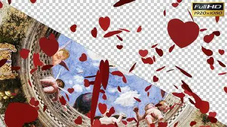 Falling Valentine Hearts - Motion Graphic (VideoHive)