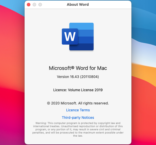 microsoft word 2019 for mac