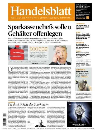Handelsblatt und FinancialTimesDeutschland vom 02.12.2009