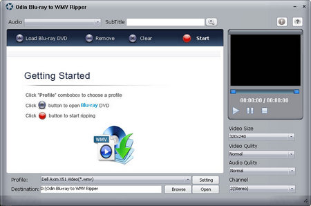Odin Blu-ray to WMV Ripper v2.5