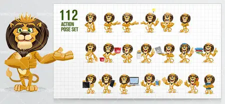 ToonCharacters - Cute Lion Cartoon Character Ultimate Pack