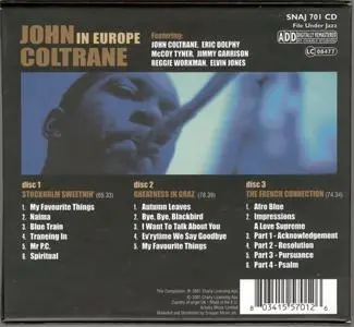 John Coltrane - In Europe (2001) {3CD Set Charly Records ‎SNAJ701CD rec 1961-1965}