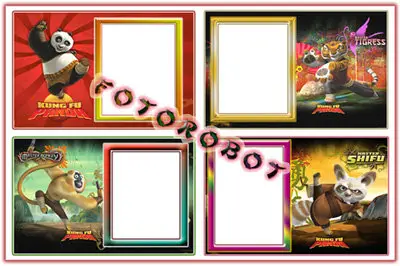 Frames for photos with heroes from Kung Fu Panda cartoon