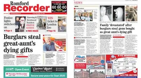 Romford Recorder – November 29, 2019