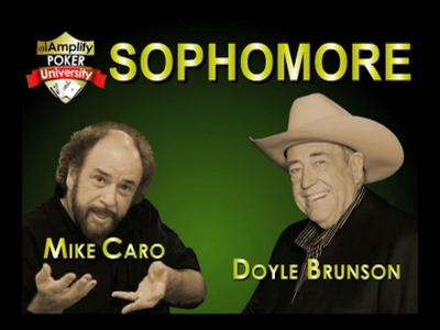 Doyle Brunson & Mike Caro – Poker University 4 DVD Set