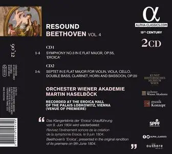 Martin Haselböck, Wiener Akademie Orchester - Re-Sound Beethoven, Vol. 4: Symphony 3 'Eroica' & Septet (2016)