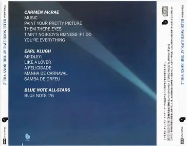 Carmen McRae, Earl Klugh, Blue Note All-Stars - Blue Note Live At The Roxy Vol. 2 (1976) {2012 Japanese BNLA Series TOCJ-50534}