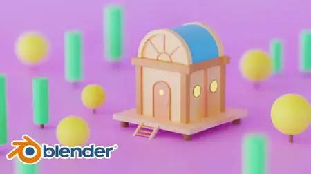 Blender 3D: Easy Cartoon Home in the Woods