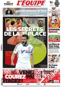 L'Equipe du Lundi 18 Mai 2015