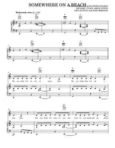 Somewhere On A Beach - Dierks Bentley (Piano-Vocal-Guitar)