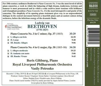 Boris Giltburg, Vasily Petrenko, Royal Liverpool Philharmonic Orchestra - Beethoven: Piano Concertos Nos. 3 and 4 (2023)