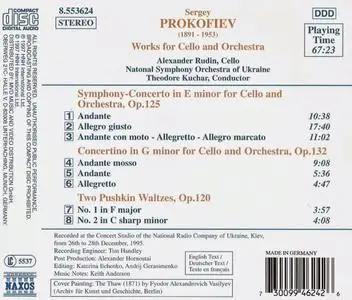 Alexander Rudin, Theodore Kuchar - Prokofiev: Symphony-Concerto for Cello and Orchestra, Concertino, Two Waltzes (1997)