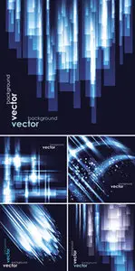 Blue Glowing Backgrounds Vector