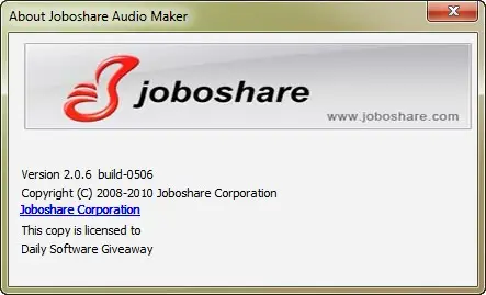 Joboshare Audio Maker 2.0.6.0506