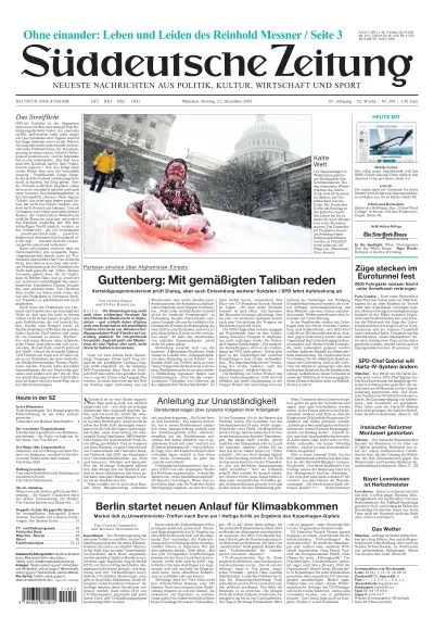 Sueddeutsche Zeitung vom 21.12.2009