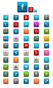 Social Media Icons - PSD Template