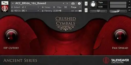 Taleweaver Orchestra Ancient Crushed Cymbals KONTAKT