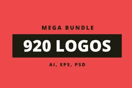 CreativeMarket - 920 Logos Mega Bundle