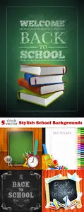 Vectors - Stylish School Backgrounds