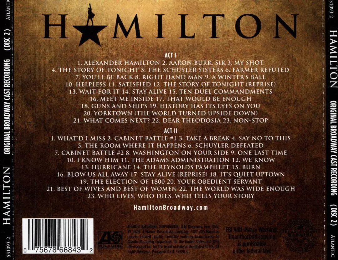 Hamilton (original Broadway Cast Recording) Zip Download