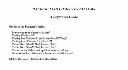 Hacking into Computer Systems