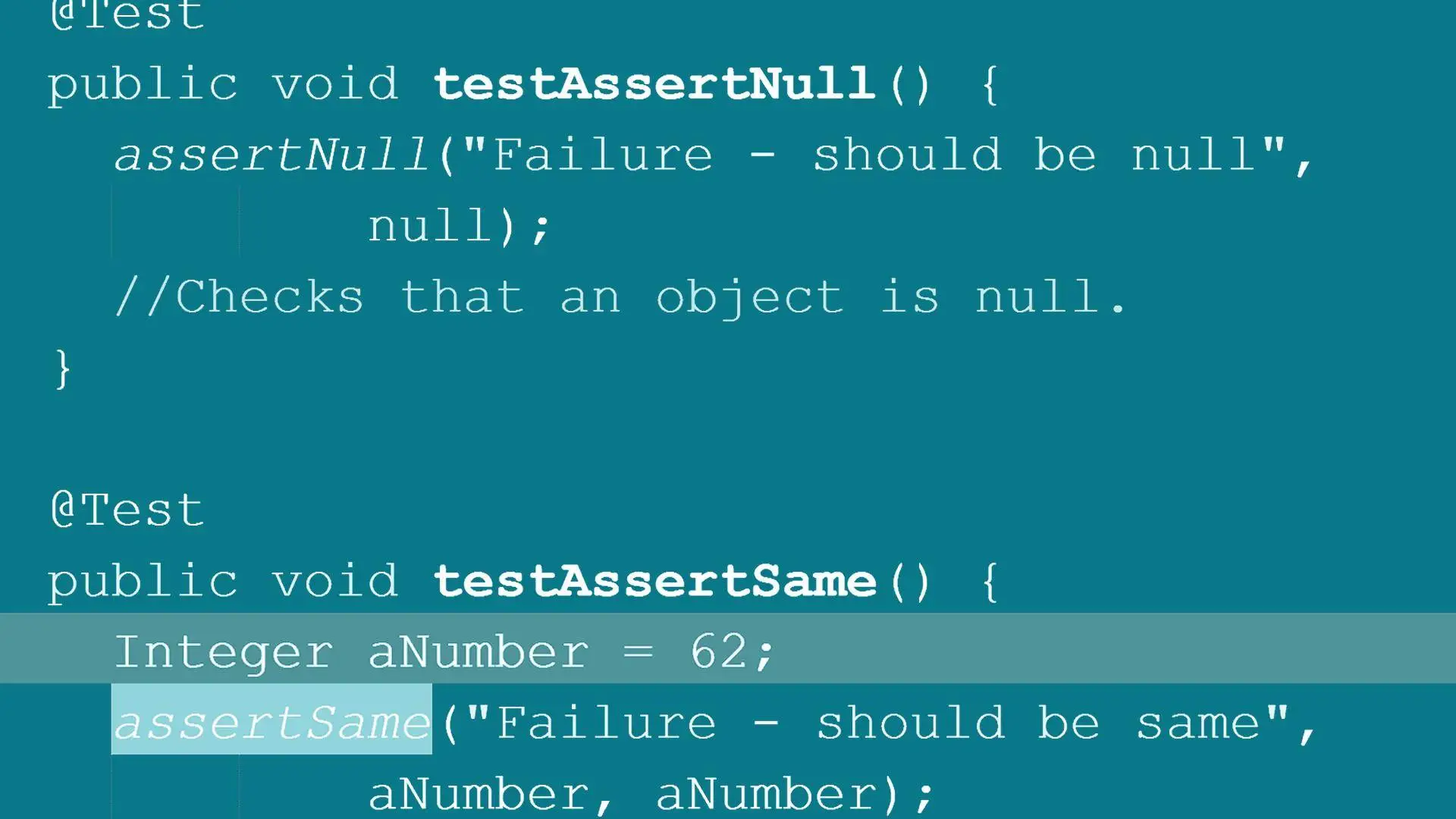 Java object is null. Testing java.