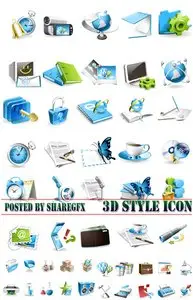 Stock Vector - 3D Style icon