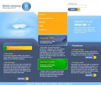 Full HTML Template (html + psd) - Dental Company 