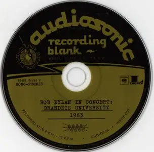 Bob Dylan - In Concert - Brandeis University 1963 (2011) {Columbia 88697 84742 2}