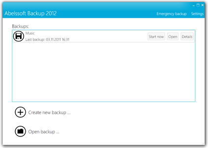 Abelssoft Backup 2012 Professional v2.1