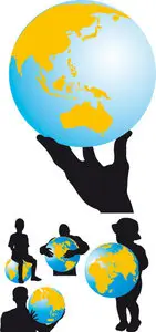 I Love Earth Vector
