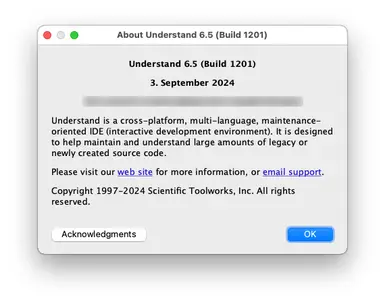 Scientific Toolworks Understand 6.5 Build 1201 (macOS / Linux)