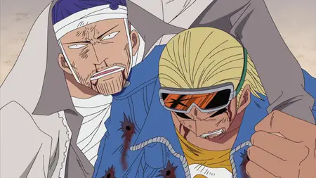 One Piece (1999 S11E20 Destruction of the Straw Hat Pirates The Terror of the Model Leopard! Koten Gars