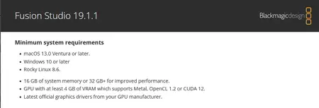 Blackmagic Design Fusion Studio 19.1.1 macOs