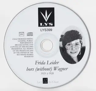 Frida Leider - hors (without) Wagner, 1921-1926 (1998) {Dante LYS 399}