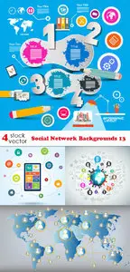 Vectors - Social Network Backgrounds 13