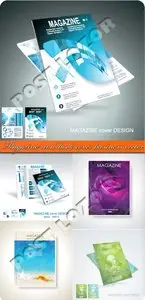 Magazine and book cover business vector
