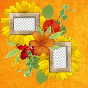 5 Quick Pages: Orange Flowers