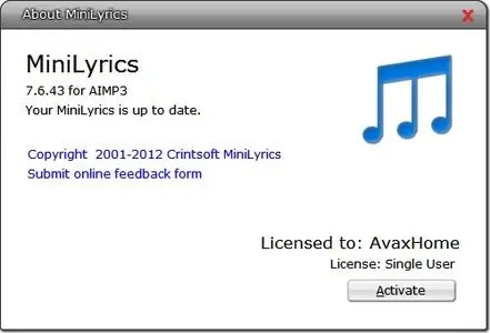 MiniLyrics 7.6.43