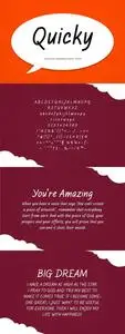 Quicky - Natural handwritten font