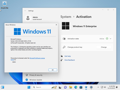 Windows 11 Enterprise 23H2 Build 22631.2715 (No TPM Required) Preactivated Multilingual November 2023