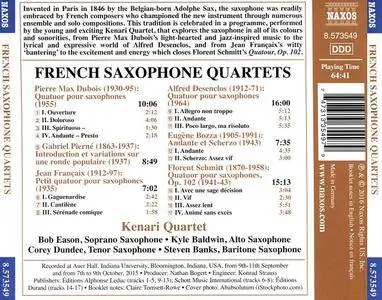 Kenari Quartet - French Saxophone Quartets: Dubois, Pierné, Françaix, Desenclos, Bozza, Schmitt (2016)