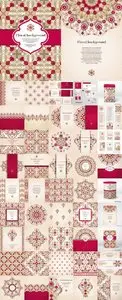 50 Floral Designer Illustrations with Decorative Ornament