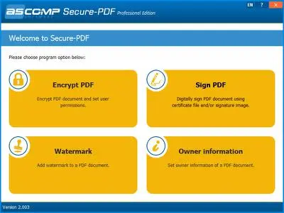 Secure-PDF Professional 2.004 Multilingual + Portable