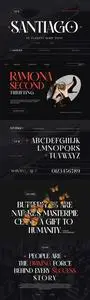 Santiago Vintage Elegant Serif Font Typeface