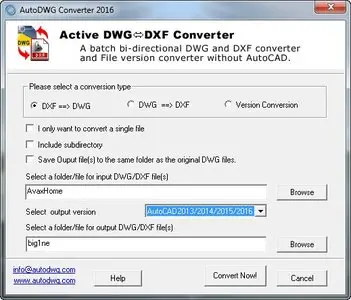 AutoDWG DWG DXF Converter 2016 3.65 Portable