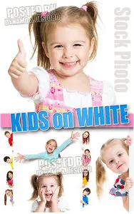 Kid on white - UHQ Stock Photo
